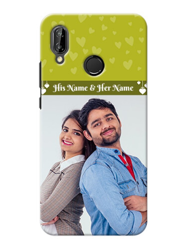 Custom Huawei P20 Lite you and me design with hanging hearts Design