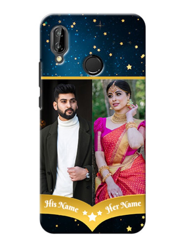 Custom Huawei P20 Lite 2 image holder with galaxy backdrop and stars  Design