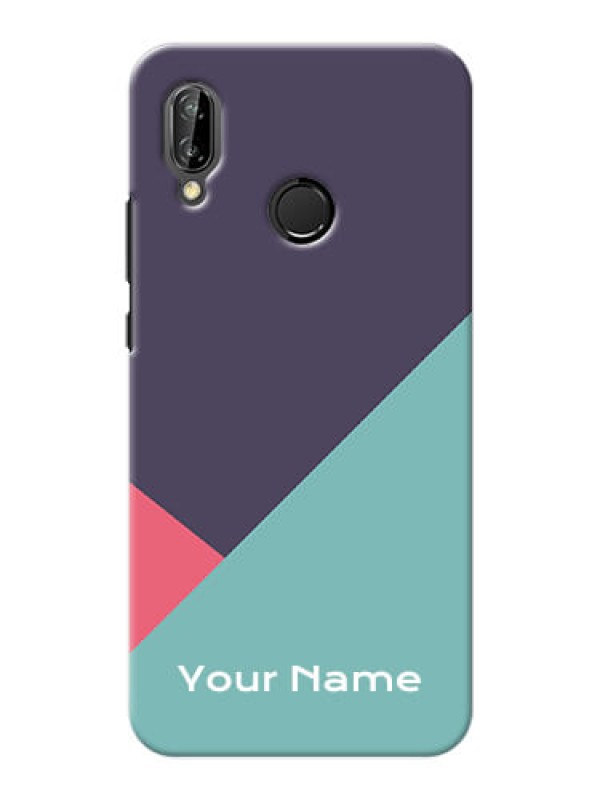 Custom P20 Lite Custom Phone Cases: Tri Color abstract Design