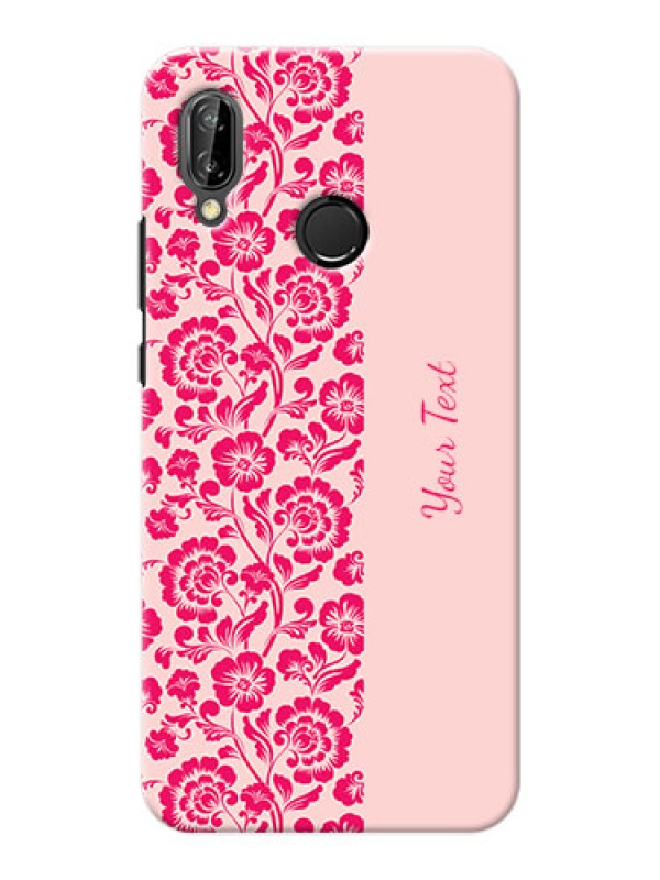 Custom P20 Lite Phone Back Covers: Attractive Floral Pattern Design