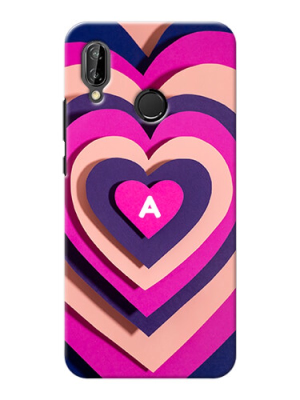 Custom P20 Lite Custom Mobile Case with Cute Heart Pattern Design