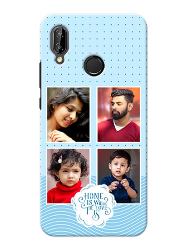 Custom P20 Lite Custom Phone Covers: Cute love quote with 4 pic upload Design