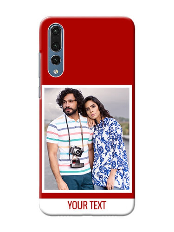 Custom Huawei P20 Pro Simple Red Colour Mobile Cover  Design