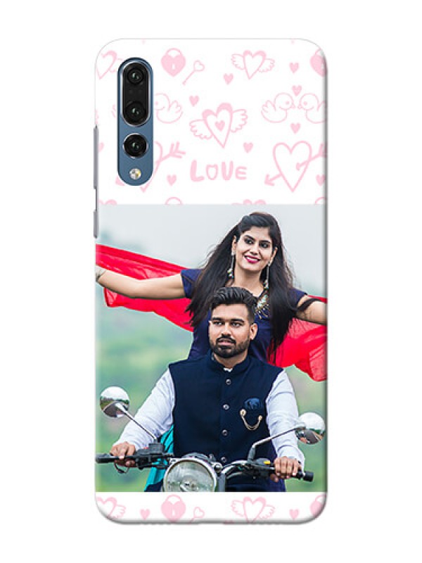 Custom Huawei P20 Pro Flying Hearts Mobile Back Cover Design