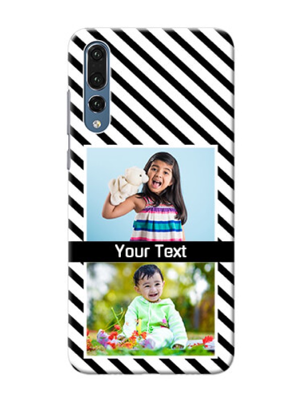 Custom Huawei P20 Pro 2 image holder with black and white stripes Design