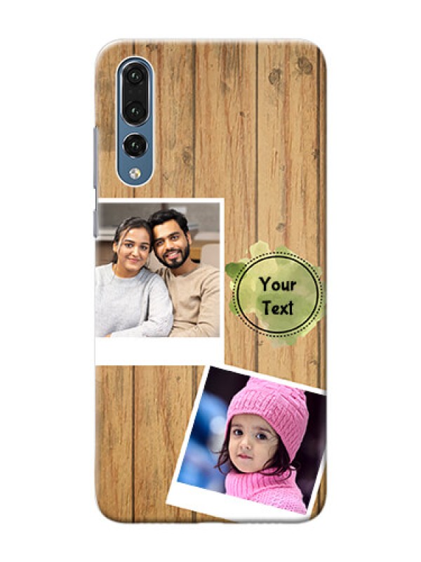 Custom Huawei P20 Pro 3 image holder with wooden texture  Design