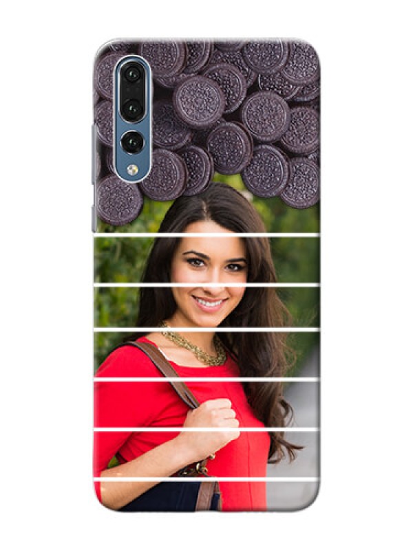 Custom Huawei P20 Pro oreo biscuit pattern with white stripes Design