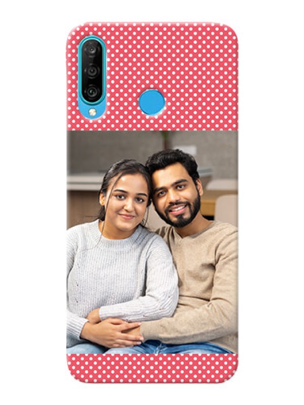Custom Huawei P30 Lite Custom Mobile Case with White Dotted Design