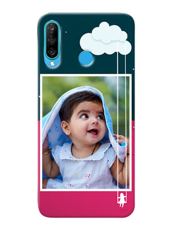 Custom Huawei P30 Lite custom phone covers: Cute Girl with Cloud Design