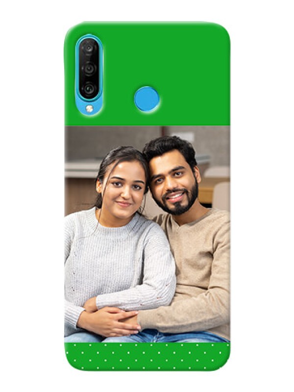 Custom Huawei P30 Lite Personalised mobile covers: Green Pattern Design