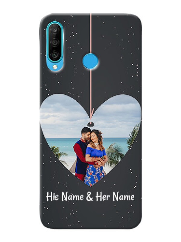 Custom Huawei P30 Lite custom phone cases: Hanging Heart Design