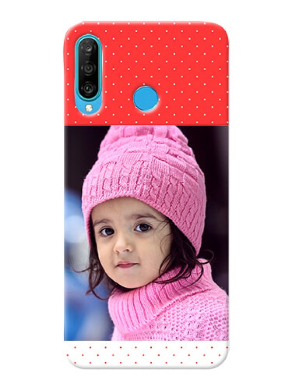 Custom Huawei P30 Lite personalised phone covers: Red Pattern Design