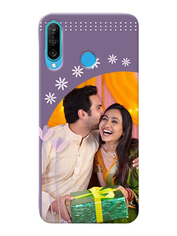 Custom Huawei P30 Lite Phone covers for girls: lavender flowers design 