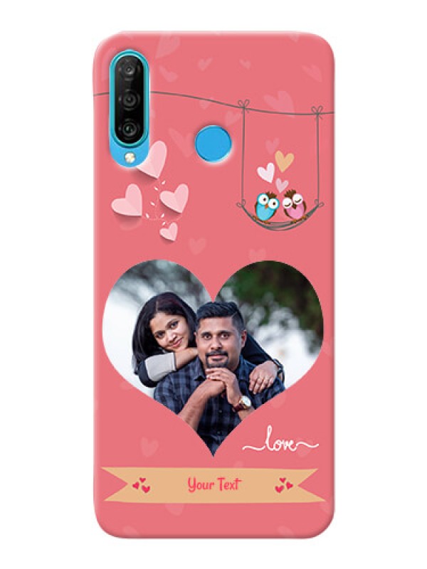 Custom Huawei P30 Lite custom phone covers: Peach Color Love Design 