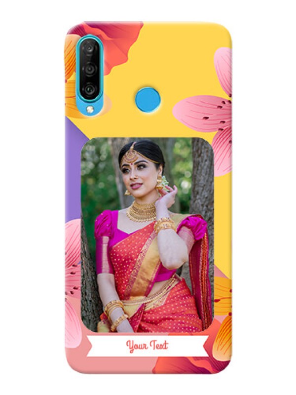 Custom Huawei P30 Lite Mobile Covers: 3 Image With Vintage Floral Design