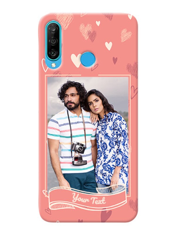 Custom Huawei P30 Lite custom mobile phone cases: love doodle art Design