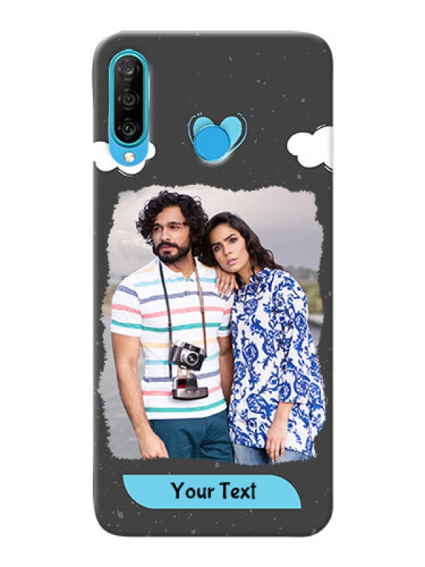 Custom Huawei P30 Lite Mobile Back Covers: splashes with love doodles Design