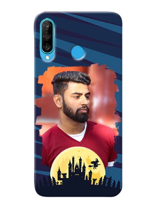 Custom Huawei P30 Lite Back Covers: Halloween Witch Design 