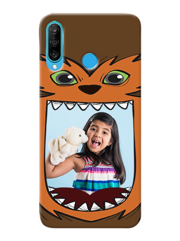 Custom Huawei P30 Lite Phone Covers: Owl Monster Back Case Design