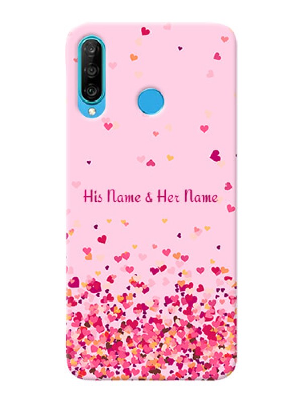 Custom P30 Lite Phone Back Covers: Floating Hearts Design