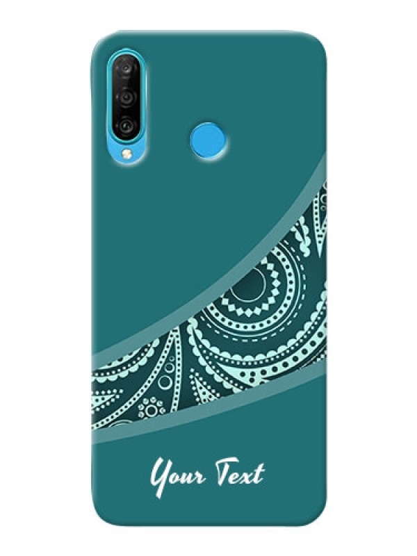 Custom P30 Lite Custom Phone Covers: semi visible floral Design