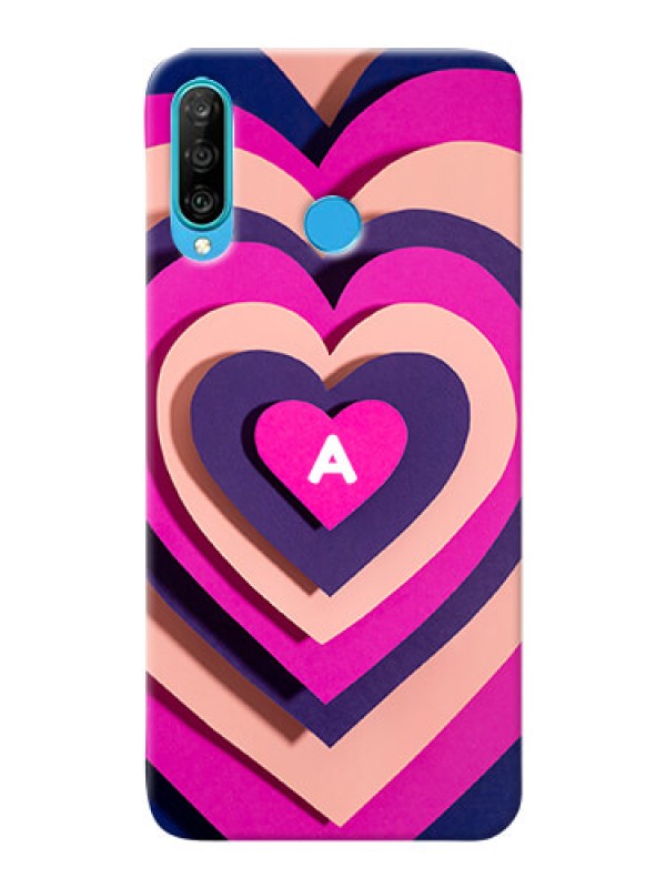Custom P30 Lite Custom Mobile Case with Cute Heart Pattern Design