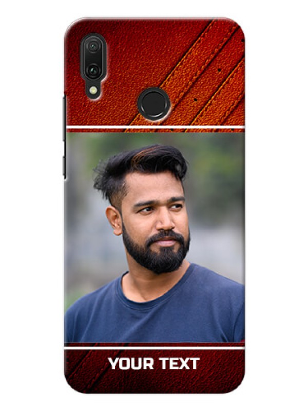 Custom Huawei Y9 (2019) Back Covers: Leather Phone Case Design