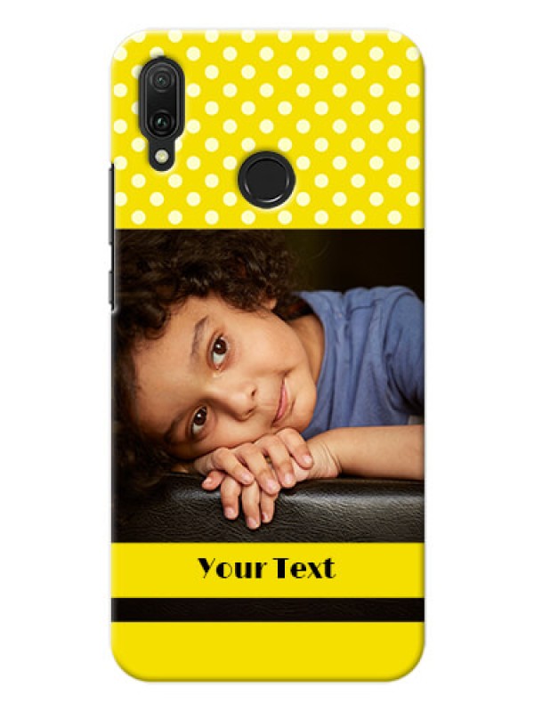 Custom Huawei Y9 (2019) Custom Mobile Covers: Bright Yellow Case Design
