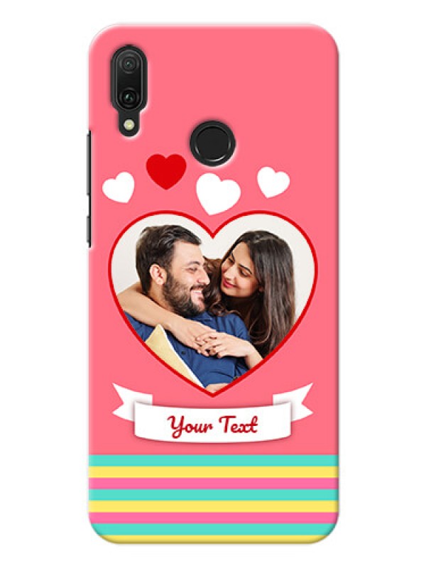 Custom Huawei Y9 (2019) Personalised mobile covers: Love Doodle Design