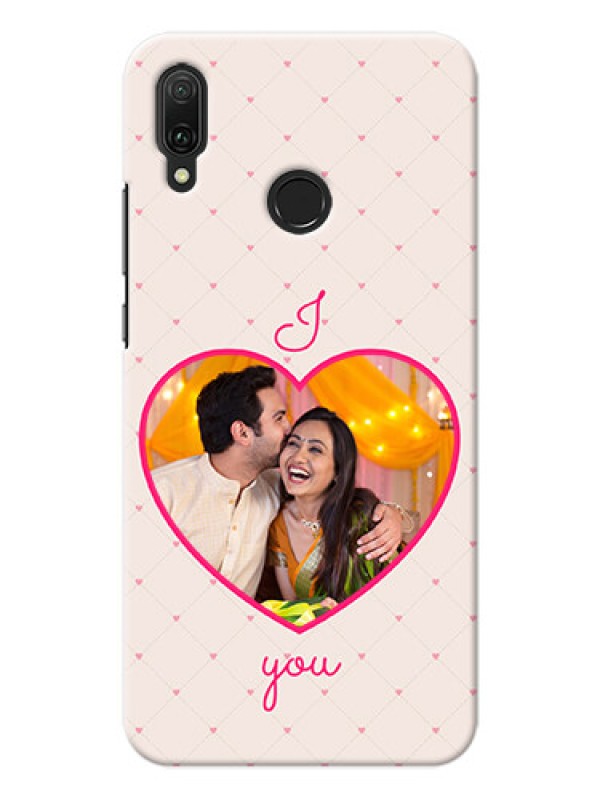 Custom Huawei Y9 (2019) Personalized Mobile Covers: Heart Shape Design