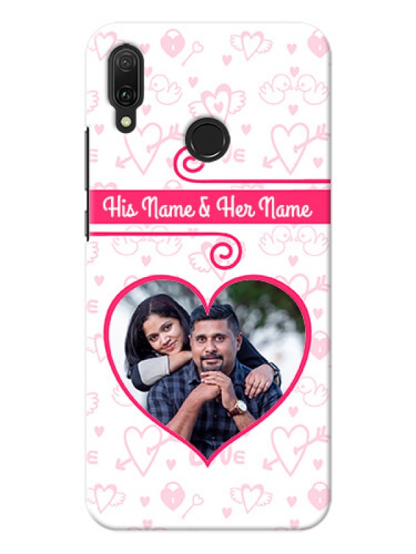Custom Huawei Y9 (2019) Personalized Phone Cases: Heart Shape Love Design