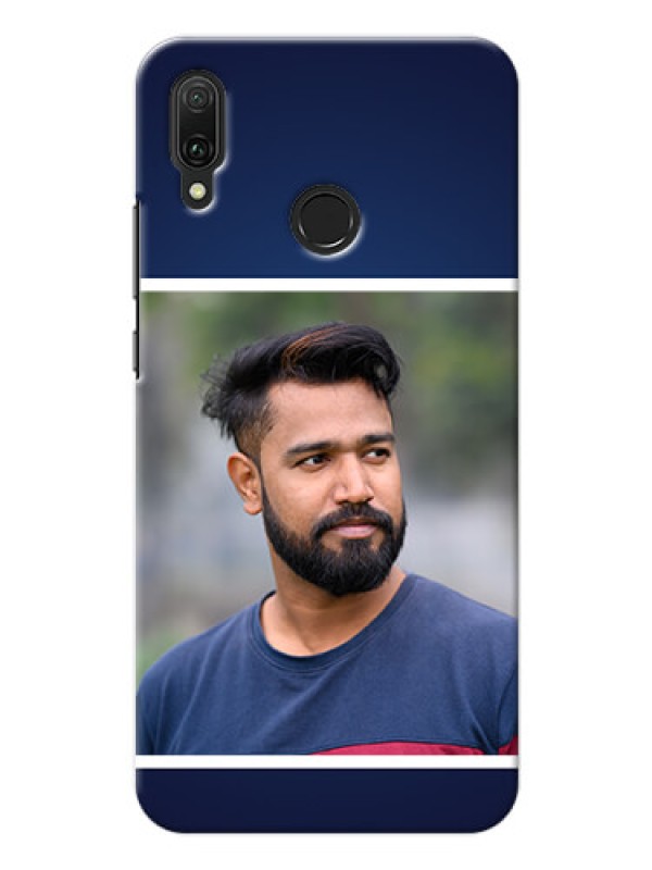 Custom Huawei Y9 (2019) Mobile Cases: Simple Royal Blue Design