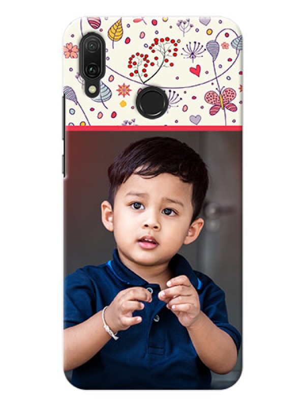 Custom Huawei Y9 (2019) phone back covers: Premium Floral Design