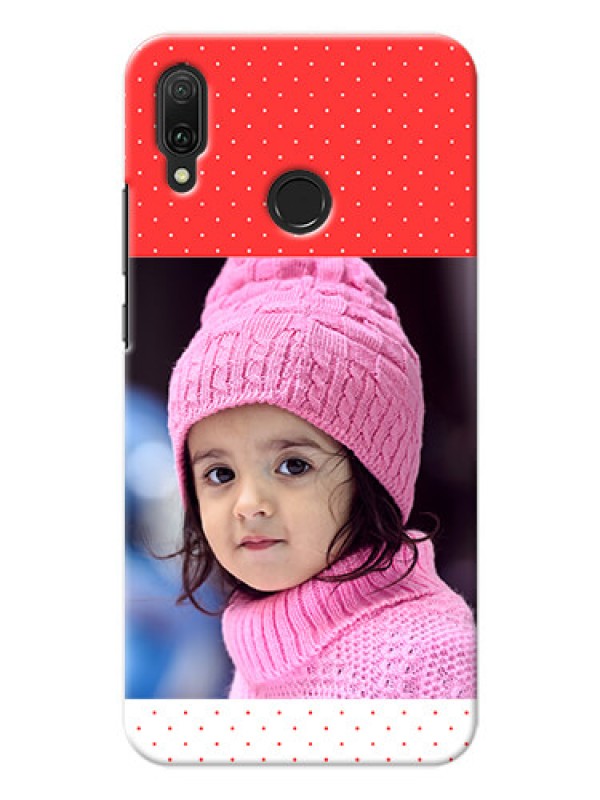 Custom Huawei Y9 (2019) personalised phone covers: Red Pattern Design