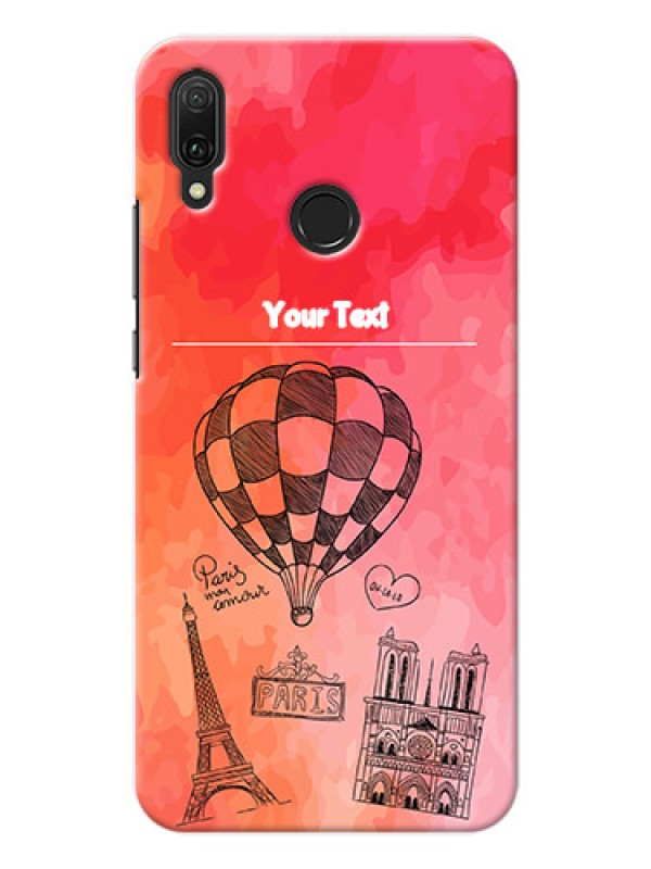 Custom Huawei Y9 (2019) Personalized Mobile Covers: Paris Theme Design
