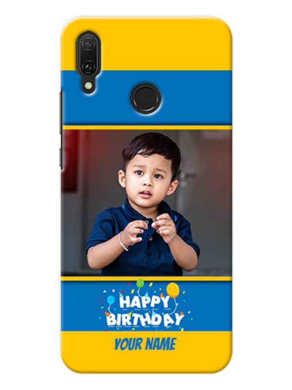 Custom Huawei Y9 (2019) Mobile Back Covers Online: Birthday Wishes Design