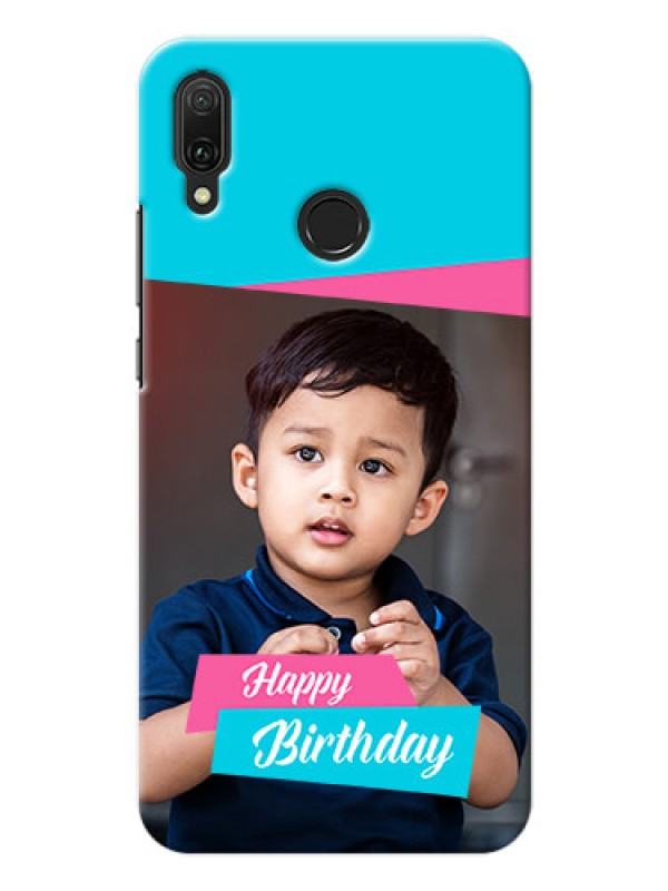 Custom Huawei Y9 (2019) Mobile Covers: Image Holder with 2 Color Design