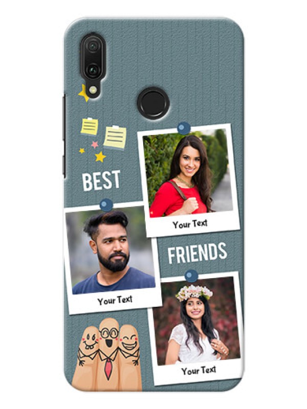 Custom Huawei Y9 (2019) Mobile Cases: Sticky Frames and Friendship Design