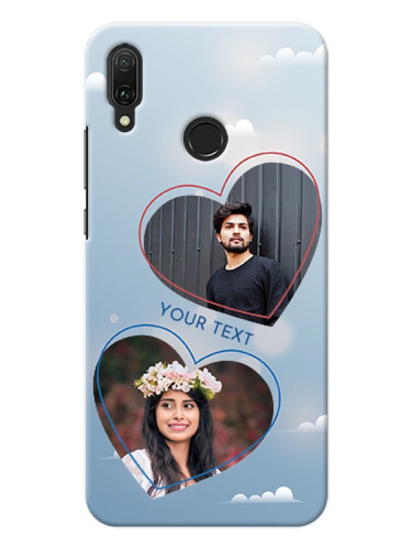 Custom Huawei Y9 (2019) Phone Cases: Blue Color Couple Design 