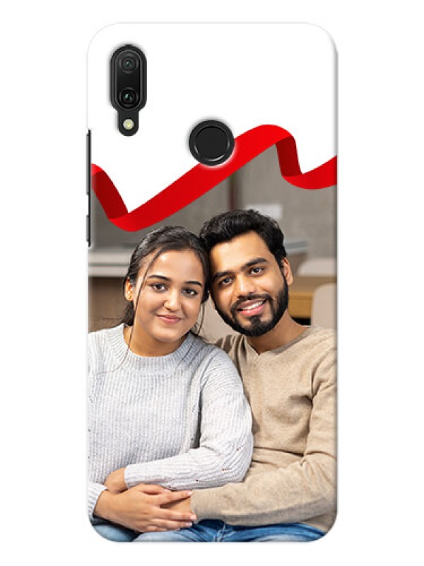 Custom Huawei Y9 (2019) custom phone cases: Red Ribbon Frame Design