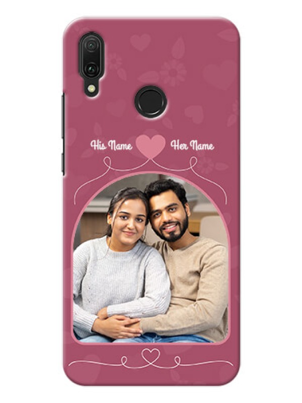 Custom Huawei Y9 (2019) mobile phone covers: Love Floral Design