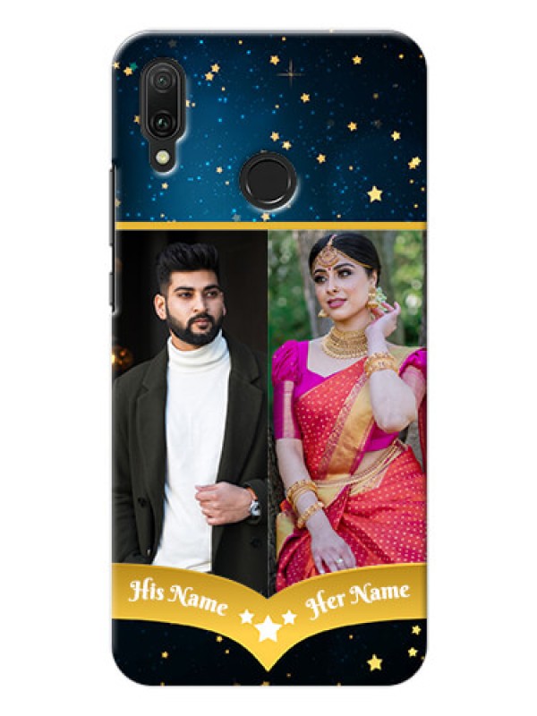 Custom Huawei Y9 (2019) Mobile Covers Online: Galaxy Stars Backdrop Design