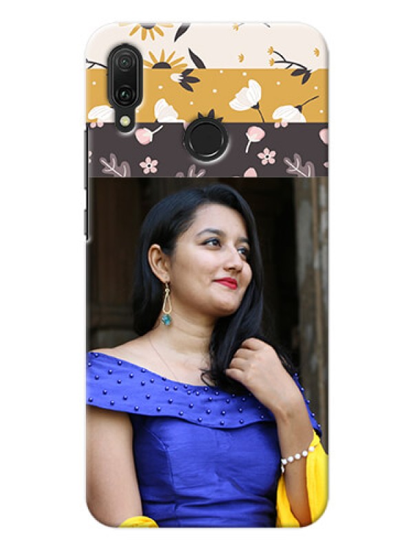 Custom Huawei Y9 (2019) mobile cases online: Stylish Floral Design