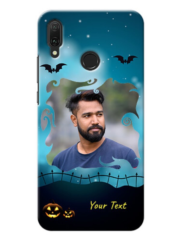 Custom Huawei Y9 (2019) Personalised Phone Cases: Halloween frame design