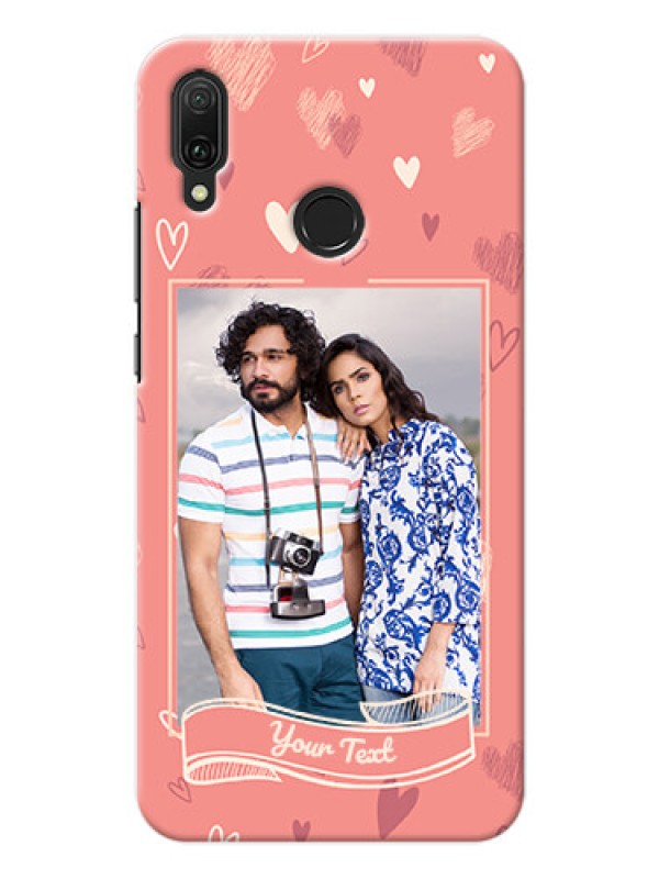 Custom Huawei Y9 (2019) custom mobile phone cases: love doodle art Design