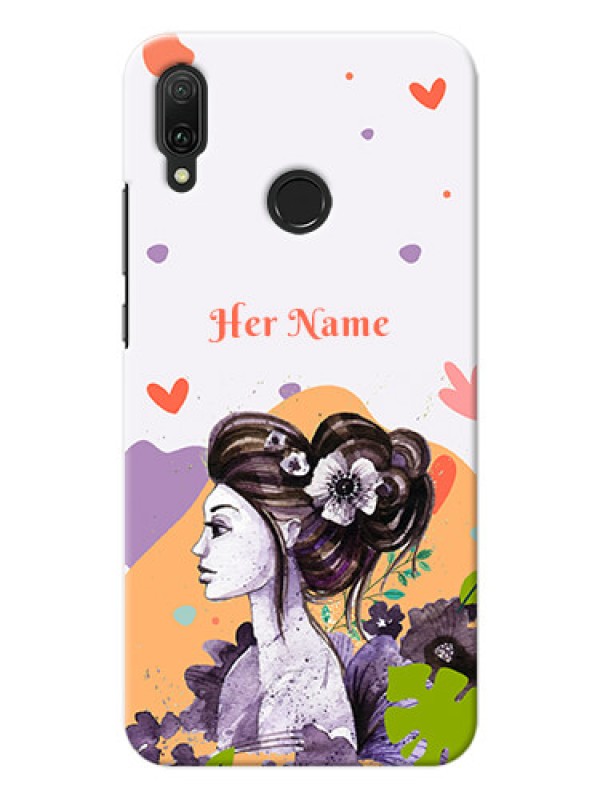 Custom Y9 2019 Custom Mobile Case with Woman And Nature Design