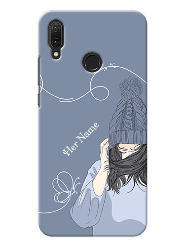 Custom Y9 2019 Custom Mobile Case with Girl in winter outfit Design