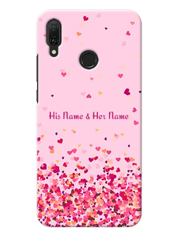 Custom Y9 2019 Phone Back Covers: Floating Hearts Design