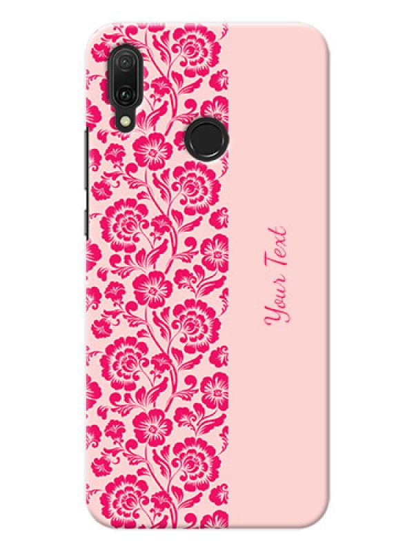 Custom Y9 2019 Phone Back Covers: Attractive Floral Pattern Design
