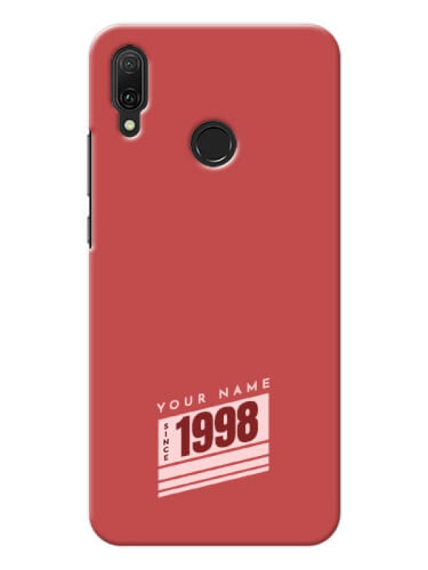 Custom Y9 2019 Phone Back Covers: Red custom year of birth Design